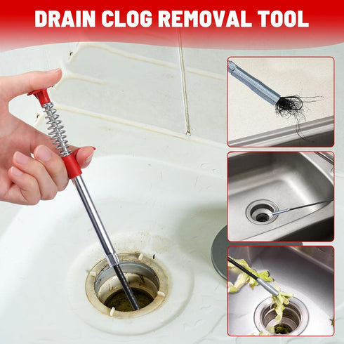 Flexible Grabber Claw Pick Up Reacher Tool, 63 Inch Bendable Hose Pickup Tool for Drain Snake Hair Clog Remover