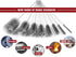 16 Inch Extra Long Pipe Cleaning Brush Set, Stainless Steel Bristles, 8 Piece Variety Pack for Auto Parts, Bottles,