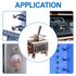 Baomain Toggle Switch DPST ON/Off 2 Position, 250VAC 15A, 125VAC 20A, 1/2" Mounting Hole, RT1221 (1PCS)