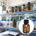 PATIKIL 250mL Reagent Media Bottle, 1Pcs Round 3.3 Borosilicate Glass Graduated Storage Bottle