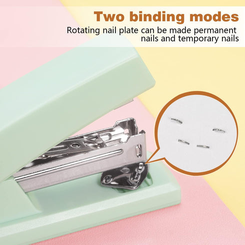 Portable Office Stapler - Durable Stapler for Desk Supplies in Green Color