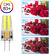 6 Pack G4 Bulb 12V 2.5W 30W T3 6000K G4 Bulbs 300 360Beam LED AC/DC Equivalent Bi-Pin Base Cool Daylight White Light