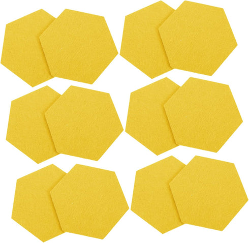 MAGICLULU 12 Pcs Felt Backdrop Wall Sticker Pin Board, Self-adhesive Black Cork Board for Home Decor