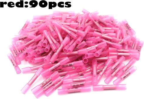 210pcs Heat Shrinkable Terminal, Common Intermediate Crimping Terminal Waterproof Insulated Joint Assembly