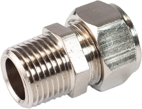 Maxline Straight Fitting - M8001 for 1/2-Inch Tubing with 3/8-Inch Male NPT Thread