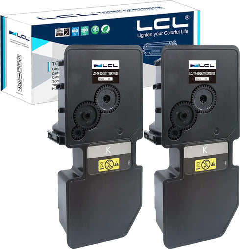 LCL Compatible Toner Cartridge Replacement for Kyocera TK5242 - 2-Pack Black for P-5026cdw, M-5526cdn