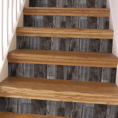 Yun-aeon Gray Wood Peel and Stick Wallpaper 17.3" X 236" Self-Adhesive for Bathroom and Furniture Renovation