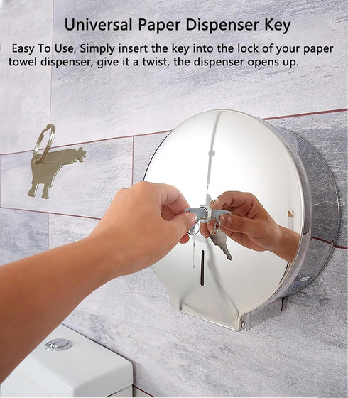 5Pcs 2 Pack Universal Dispenser Key Paper Towel Dispenser Key Compatible with Georgia Pacific Toilet Paper Dispensers
