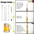 AOZ LIbei Set Hydrometer - for Mead, Wine, Kombucha and Home Brew Beer, Alcohol Tester Accessories Moonshine Still Kit