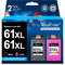 Valuetoner Remanufactured Ink Cartridges Combo Pack for HP 61 Ink Cartridge (1 Black, 1 Tri-Color, 2-Pack)