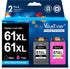 Valuetoner Remanufactured Ink Cartridges Combo Pack for HP 61 Ink Cartridge (1 Black, 1 Tri-Color, 2-Pack)
