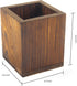 MyGift Set of 2 Natural Grain Wood Desktop Pen Holder, Pencil Holder Cup, Office Desk Organizer