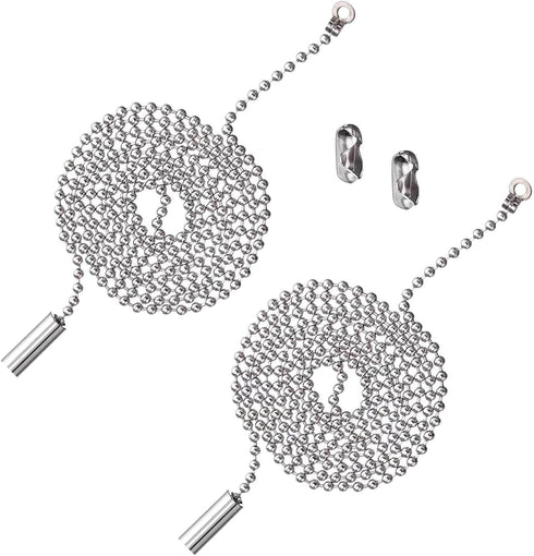 Kangnice 2 Pack 3.3 Bulb 2 Pack 3.3 Ceiling Fan Pull Chain Feet Metal Ceiling Fan Pull Chain Strong Bearing & Rustproof