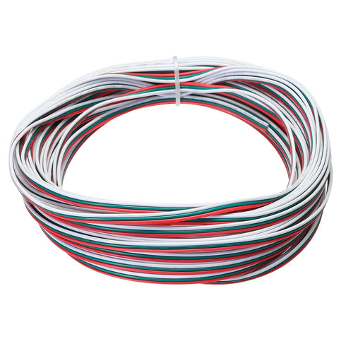 MECCANIXITY 24 Gauge 3 Conductor Electrical Wire, 49FT Tinned Copper Cable for LED Strips, Residential Wiring