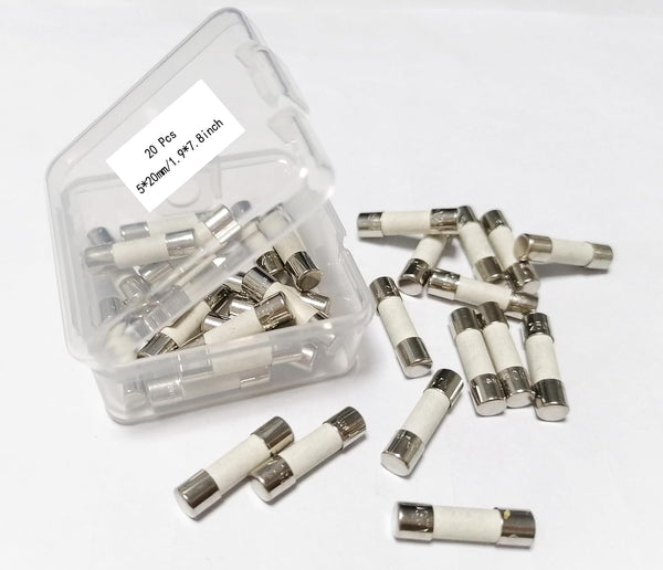 Vigor_Source 3A Fuse, 3A250V, 3A Fuses, Ceramic Fuse, 5 * 20mm, 20/Pcs, 3AH250V, 3A H250V, Cartridge Fuses