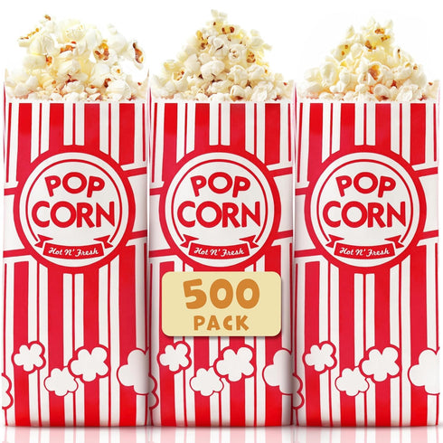 Alitte Popcorn Bags - 500-Pack of 1 oz Individual Servings - Leakproof