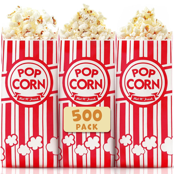Alitte Popcorn Bags - 500-Pack of 1 oz Individual Servings - Leakproof