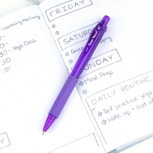 Pentel 0.7mm Wow Mechanical Pencil, Violet Barrel, Box of 12 (AL407V)
