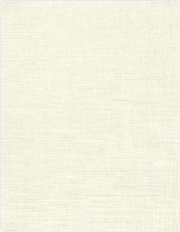 LUXPaper 8.5" x 11" Classic Linen Paper | Letter Size | 70lb. Text | Natural White | 50 Qty