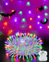 Kelumi Halloween String Lights Battery Operated, Orange Purple and Green Lights with Timer