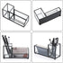 Hipiwe Glass Business Card Holder, Metal Pen Pencil Storage for Desk, Clear Business Card Display Organizer (Black)