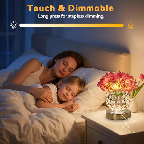 16 4 Dimmable Hydrangea Flower Lamp with Remote, Rechargeable Colors Changing Artificial Flower Table Lamp with Modes
