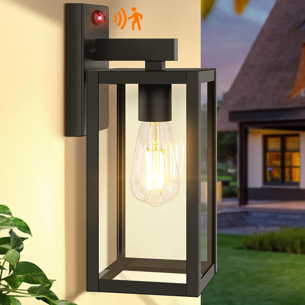 BesLowe Upgraded Motion Sensor Outdoor Wall Light, 13 Dusk to Dawn Porch