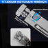 zavcurp Titanium Keychain Wrench Mini EDC Adjustable Spanner with Screwdriver, Pocket Tool for Everyday Carry, Travel