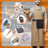7 Desing Wish Flip Cover Server Apron with Pockets & Hanging Strap, Waitress Apron with Adjustable Belt Work Tool Bag