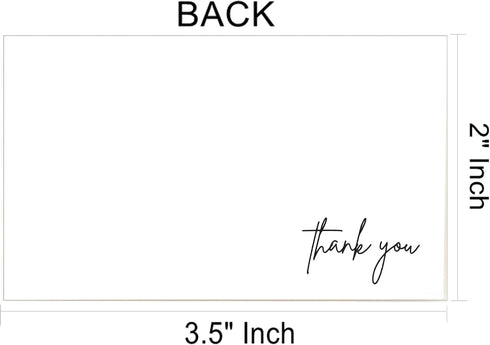 RXBC2011 100 Little Thank You Cards, Handwritten Lettering Design Bulk Thank You Notes for All Occasion 3.5 x 2 Inch
