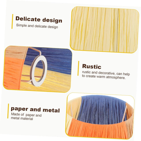 STOBOK Elegant Paper Lampshade for Table Floor Lamps Modern Design Pleated Pendant Light Cover Versatile Use Bedroom