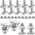 T Bolt Set M8x20mm T Slot Drop-in Bolt, Hammer Head Bolts with 10 Pcs Hexagon Flange Nuts for Aluminum Extrusion