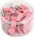 Pink Binder Clips, Assorted Sizes Set (Small, Medium, Large) for Office School and Home Supplies