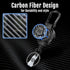 MNGARISTA 2-Pack Heavy Duty Retractable Keychain, 10 OZ Carbon Fiber ID Badge Reel with Clip Strap