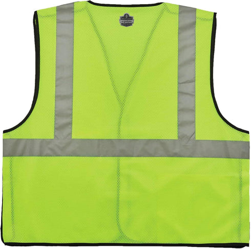 Ergodyne GloWear 8216BA ANSI High Visibility Breakaway Reflective Safety Vest with ID Badge Holder, Lime, Small/Medium