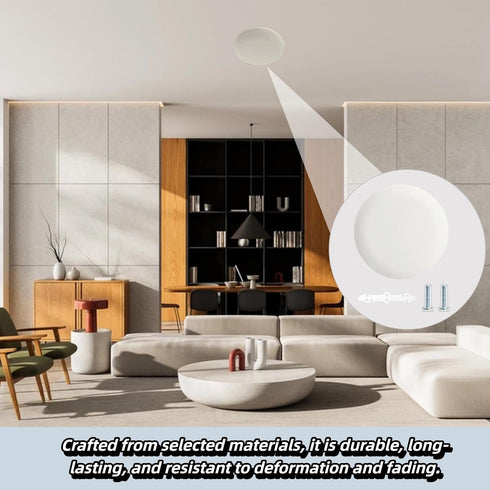 GeegAcc 3Pcs CP3540 3.5-4 Inch Round Ceiling Cover Plate for Electrical Box - Paintable White Hole Cover to Conceal