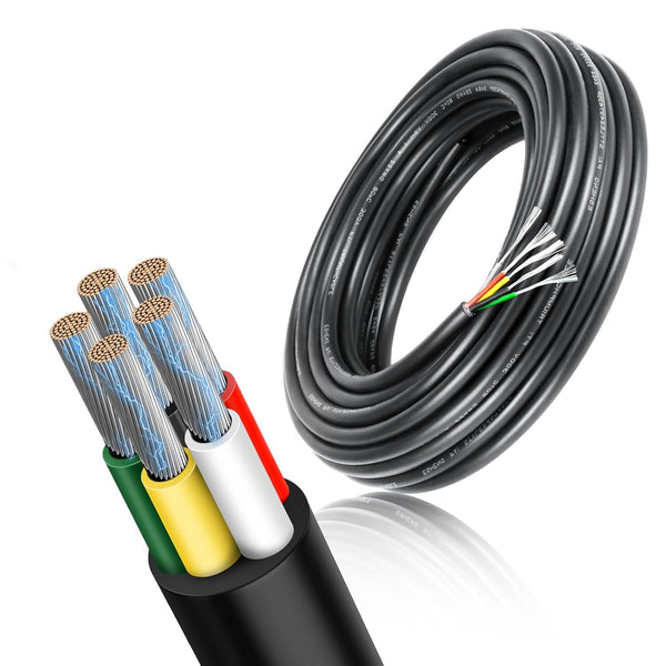RESHAKE 14 Gauge 5 Conductor Wire, 10FT 14/5 Tinned Copper 5 Wire