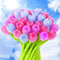 SANNIX 50 Pcs Color Changing Tulip Flower Pens, Novelty Fun Gel Ink Pens for Birthday Party Favors