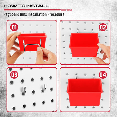 Ultimate 121-Piece Pegboard Hooks Set, Durable Accessories with Metal Hooks and Pegboard Bins