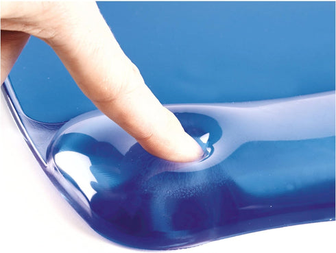 Fellowes (91141) Crystals Gel Mouse Pad Wrist Rest - Blue