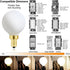 XININSUN G16.5 bulb,e12 Bulb 60 watt,6W Bulbs,Milky Bulb,Dimmable,6W 3000K 600lm,6Pack Frosted globe light Round