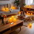 4" 5" 6" Set 3 8-Key Flameless Candles of Outdoor Indoor Ivory Pillars Battery Operated Flickering Candles Include