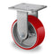 5" X 2" Heavy Duty Industrial Rigid Caster, 1000lbs Load Capacity, No Noise Polyurethane Wheel on Steel Hub (1 Pack).
