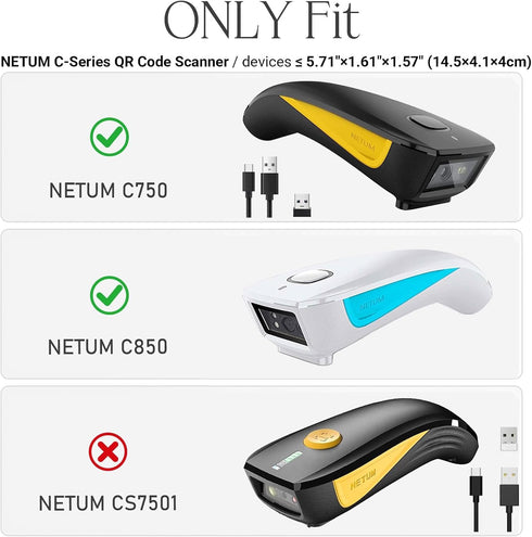 worfty C750 C740 C990 C850 C830 C300 Case for NETUM QR Code Scanner Mini Barcode Scanner Bluetooth Compatible / / / / /