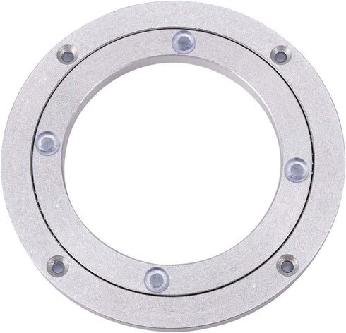 ChiweiJ (6 inches*H8.5MM) Heavy Duty Aluminium Alloy Rotating Bearing Plate, Round Table Turntable for Dining Cake