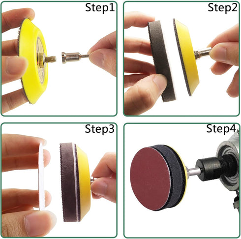 MAPRIAL 120 PCS 3 Inch Sanding Discs, Hook and Loop Sandpaper Assortment 400-2000 Grit for Drill Sander Woodworking