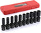 CASOMAN 10 PCS 3/8" Drive Deep Standard Universal Impact Socket Set, 6