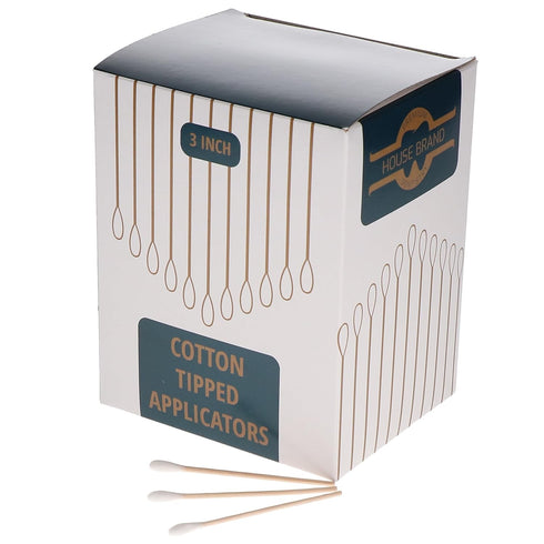 House Brand Dentistry 100420, 3", 1000/Bx HSB Cotton Tipped Dental Applicators Versatile and Precise Applicator Sticks