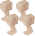 NUOBESTY Solid Wood Carved Furniture Legs Replacement Sofa Feet 15x6cm European Style