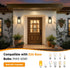 E26 SHINE HAI Dusk to Dawn Sensor Outdoor Wall Sconce, Exterior Porch Lantern Fixture with Socket & Glass Shade